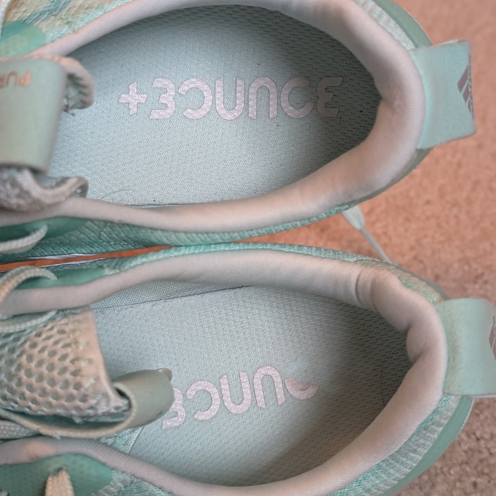 Adidas Women's Light Green and Gray Sneakers - Picture 4 of 11
